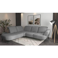ECKSOFA Mikrofaser Grau  - Schwarz/Grau, Modern, Textil/Metall (270/302cm) - Sit & More