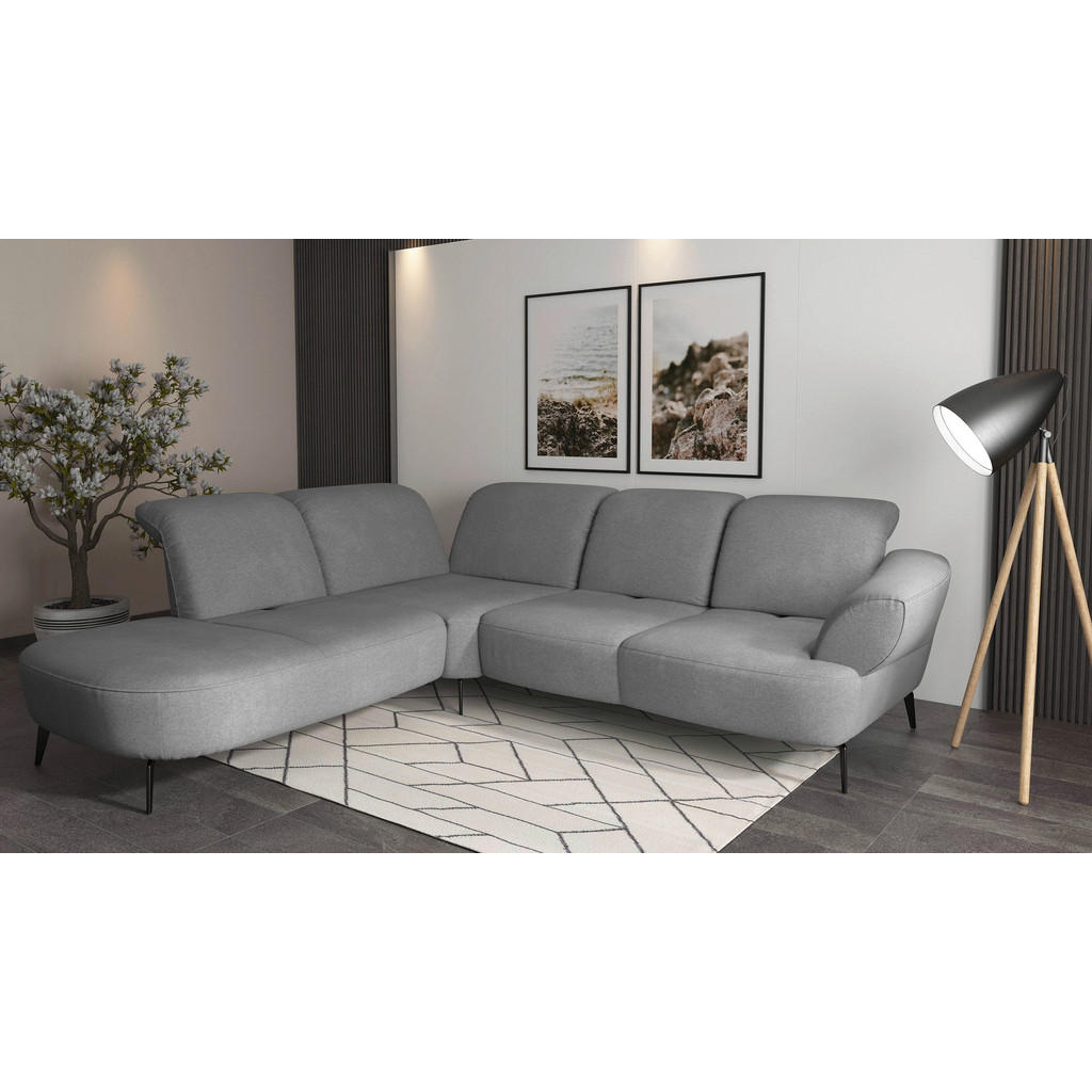 Sit & More ROHOVÁ SEDAČKA, textil, sivá