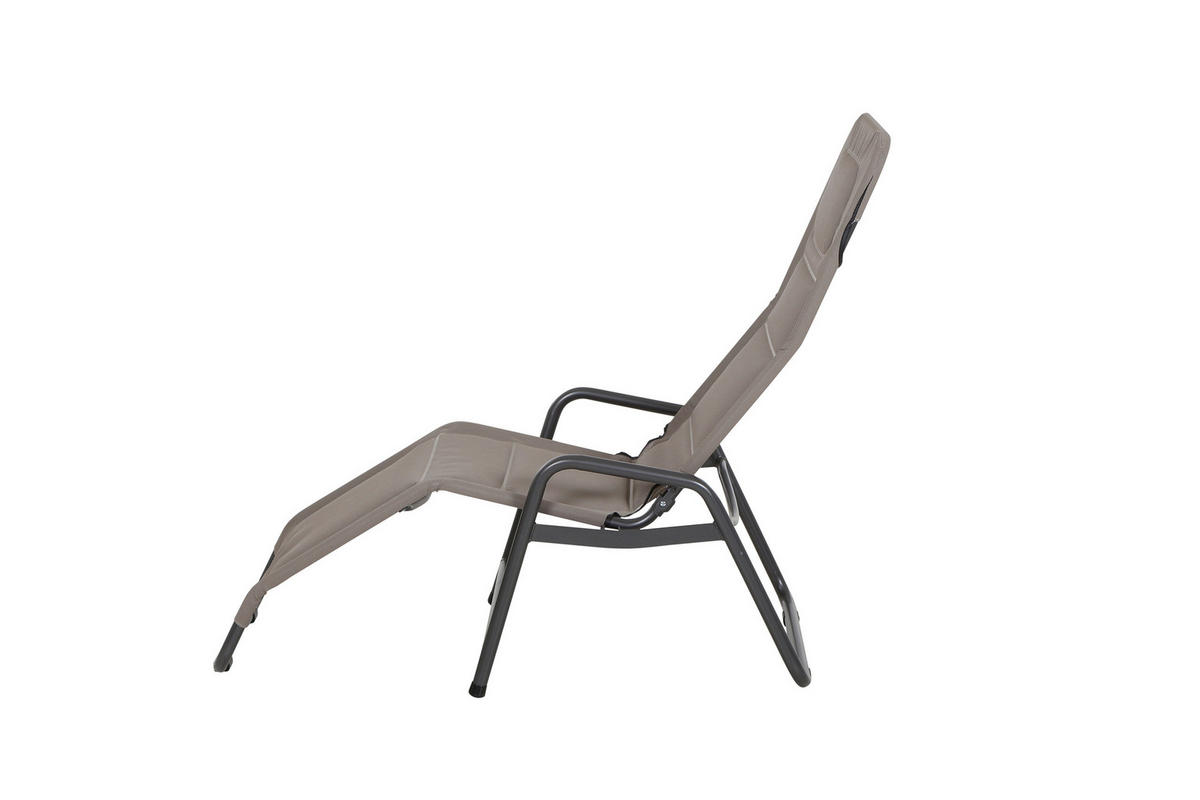 KIPPLIEGE 71/112/150 cm  - Taupe, KONVENTIONELL, Kunststoff/Metall (71/112/150cm) - Siena Garden