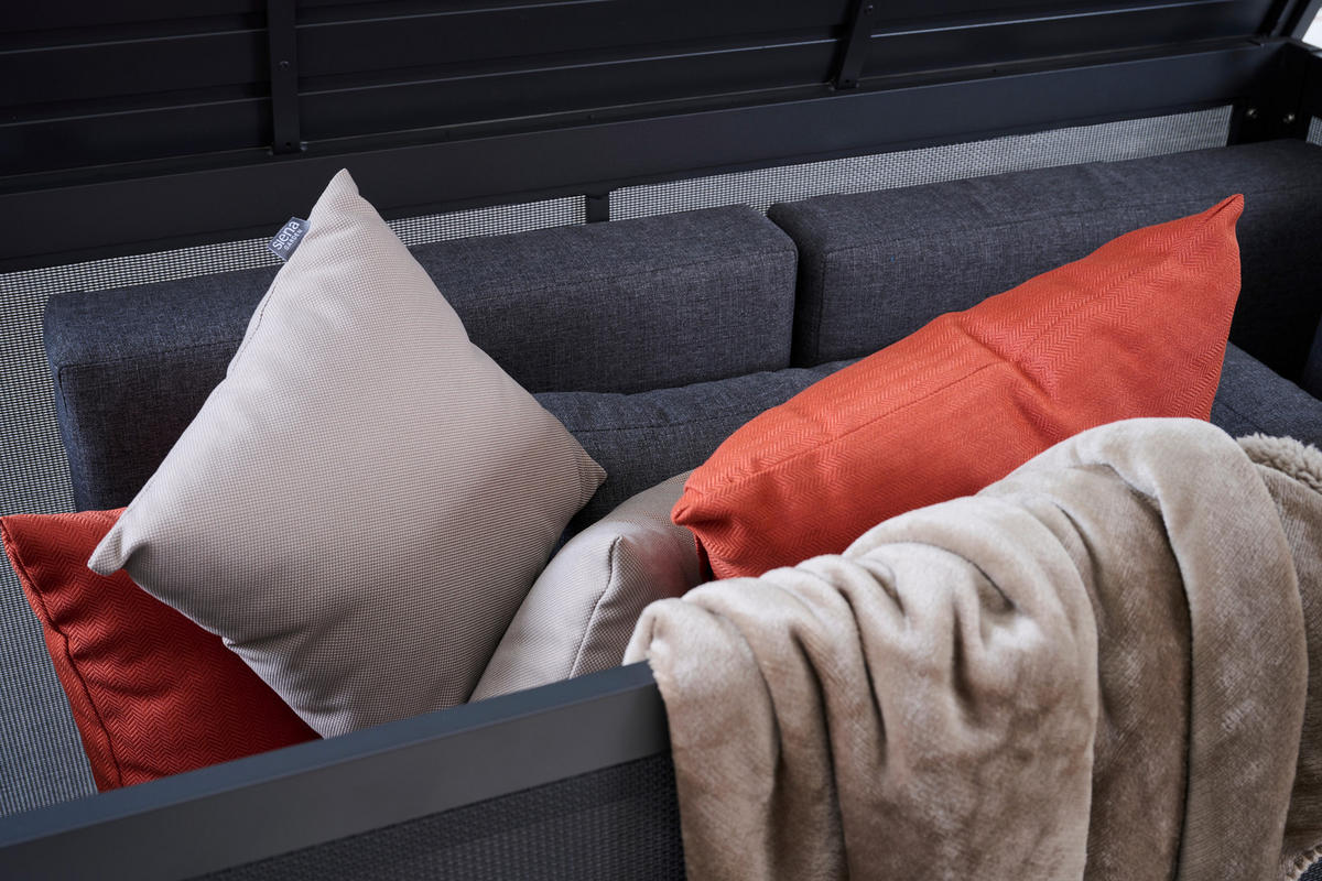 KISSENBOX 79,3/83/159 cm  - Grau, Basics, Kunststoff/Metall (79,3/83/159cm) - Siena Garden
