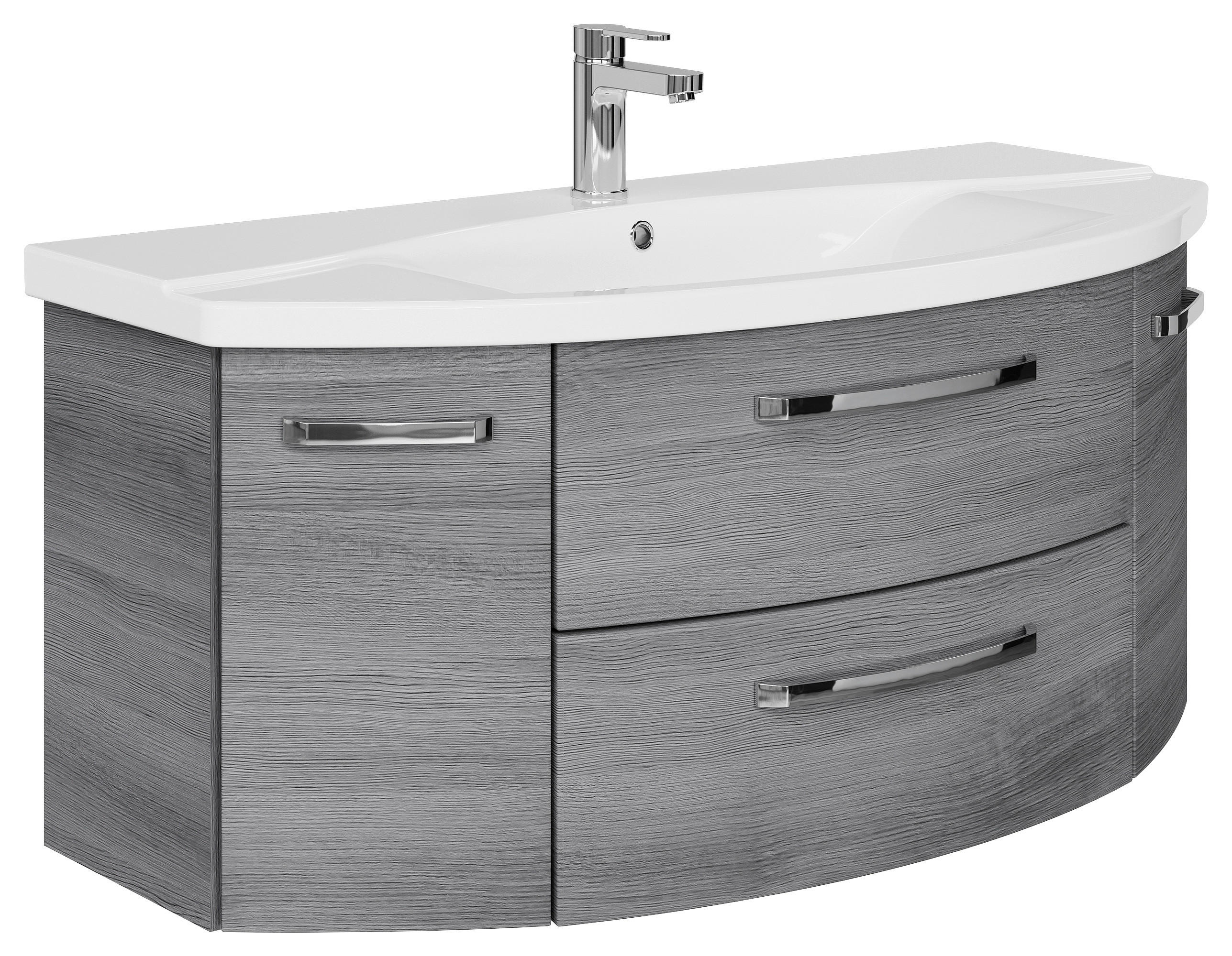 Thumbnail - Sadena Badezimmer 4010, Graphit, Metall, 3-teilig, 6 Fächer, 2 Schublade(n),2 Schublade(n) Schubladen, F, 120.5 cm, Made...