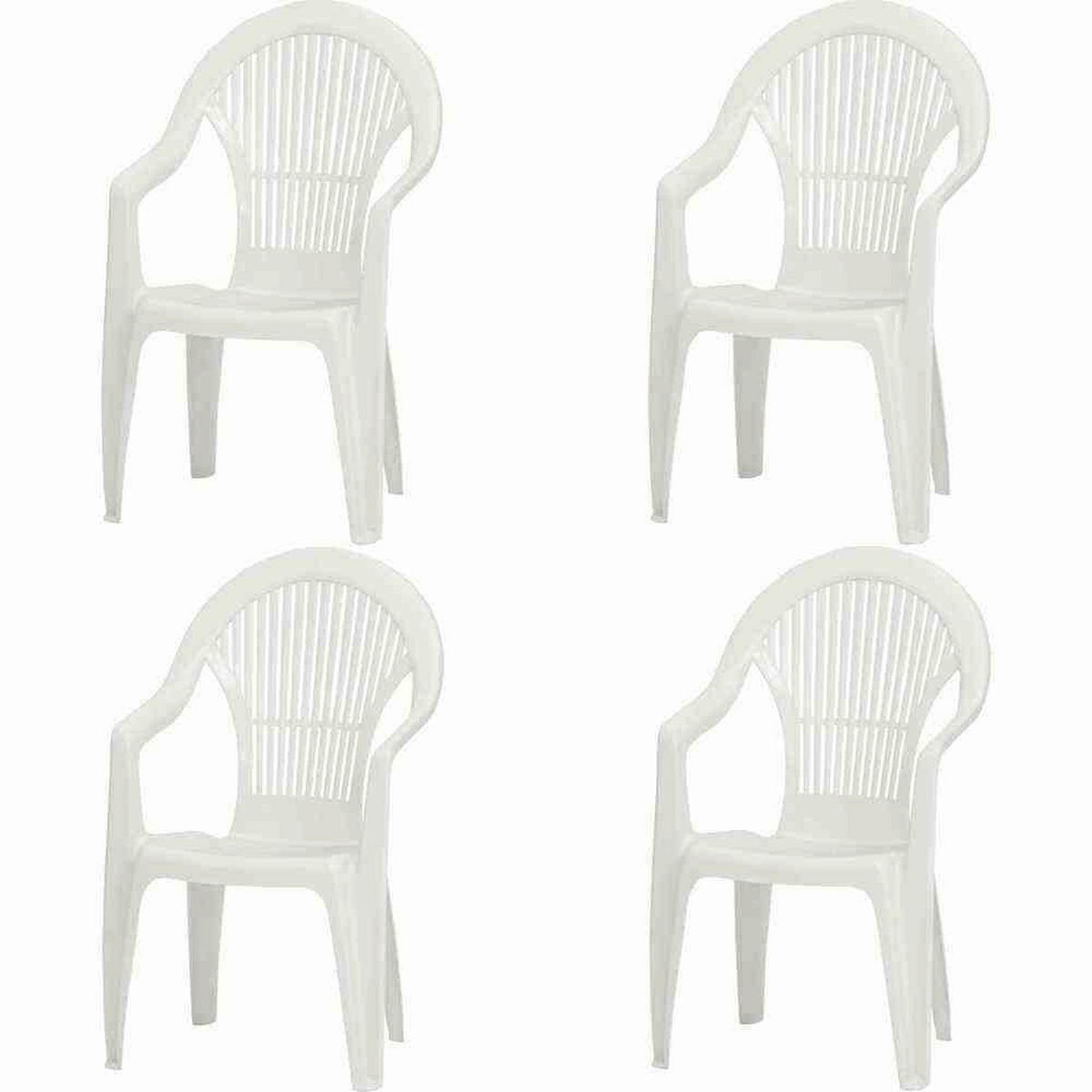 STAPELSESSEL in Kunststoff Weiß  - Weiß, KONVENTIONELL, Kunststoff (55/93/49cm) - Siena Garden