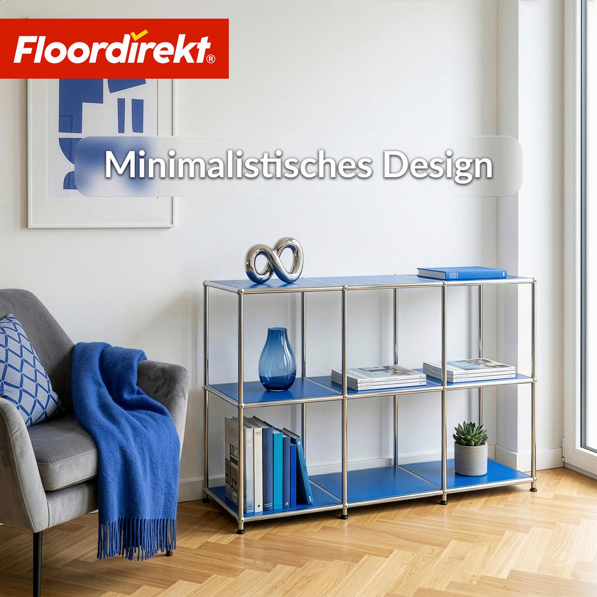 SIDEBOARD Concept Epure MK-018 116/82/40 cm  - Blau, Basics, Metall (116/82/40cm) - Floordirekt