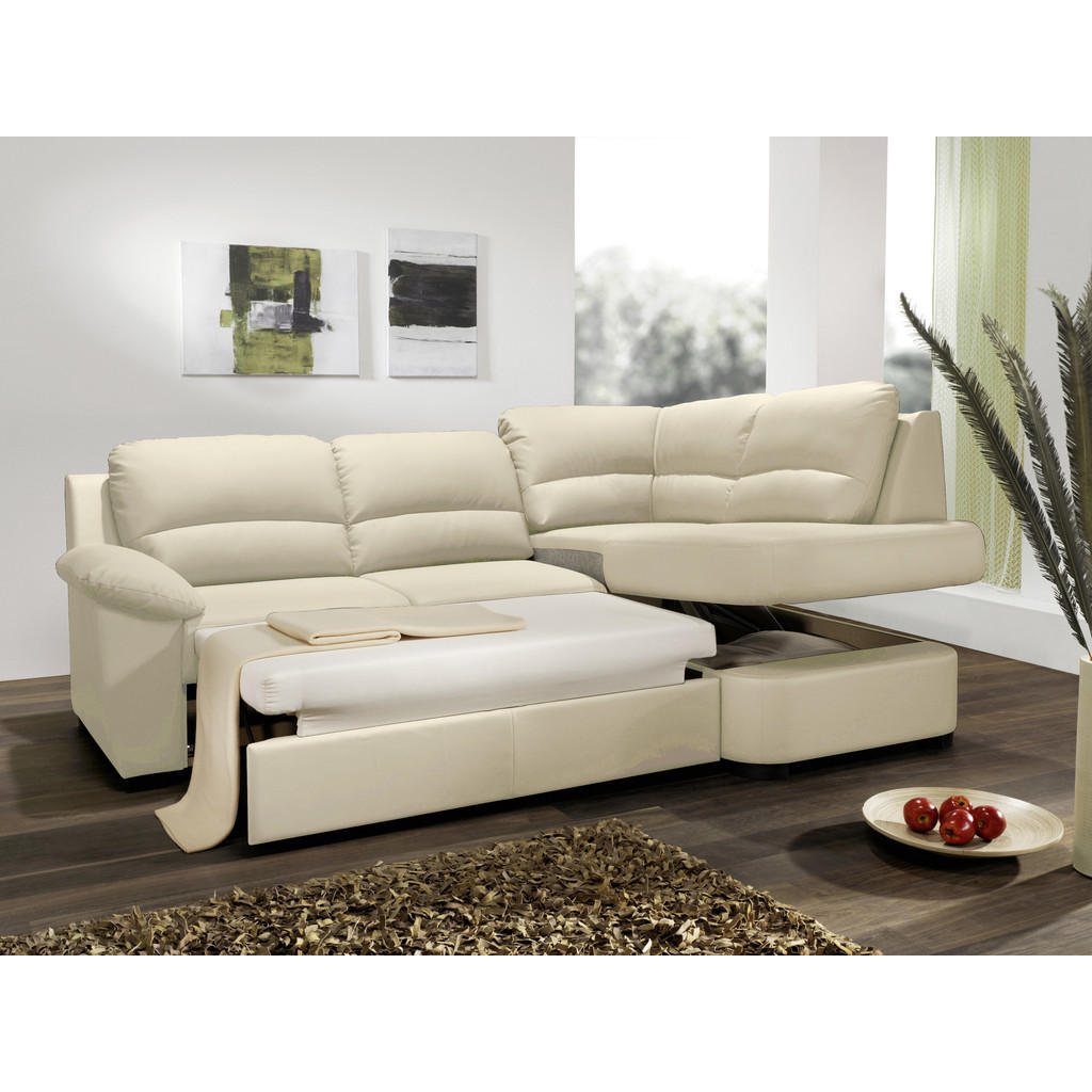 Thumbnail - Mid.you Ecksofa, Beige, Textil, Ottomane rechts, L-Form, 240x45x165 cm, Made in EU, Wohnzimmer, Sofas & Couches, Wohnlan...