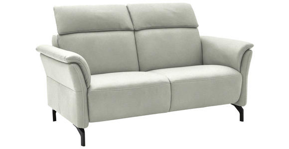 2-SITZER-SOFA in Mikrofaser Hellgrau - Hellgrau/Schwarz, KONVENTIONELL, Textil/Metall (178/103/95cm) - Dieter Knoll