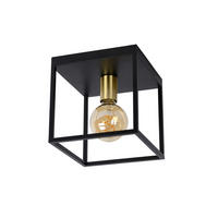 DECKENLEUCHTE    22/22/22 cm  - Schwarz, Basics, Metall (22/22/22cm) - Lucide