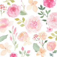 SERVIETTE  16,5/16,5 cm   - Hellrosa, Natur, Papier (16,5/16,5cm)