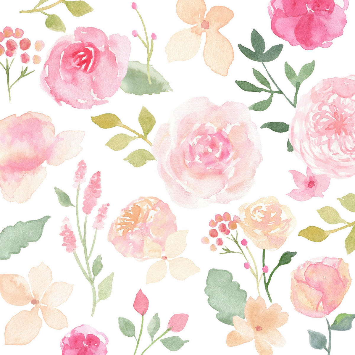 SERVIETTE  16,5/16,5 cm   - Hellrosa, Natur, Papier (16,5/16,5cm)