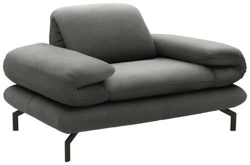 SESSEL Webstoff Grau    - Schwarz/Grau, Design, Textil/Metall (139/83/98cm) - LOOKS by W.Joop