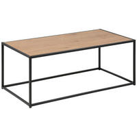COUCHTISCH in Metall, Holzwerkstoff 100/50/40 cm  - Eichefarben/Schwarz, Trend, Holzwerkstoff/Metall (100/50/40cm) - MID.YOU