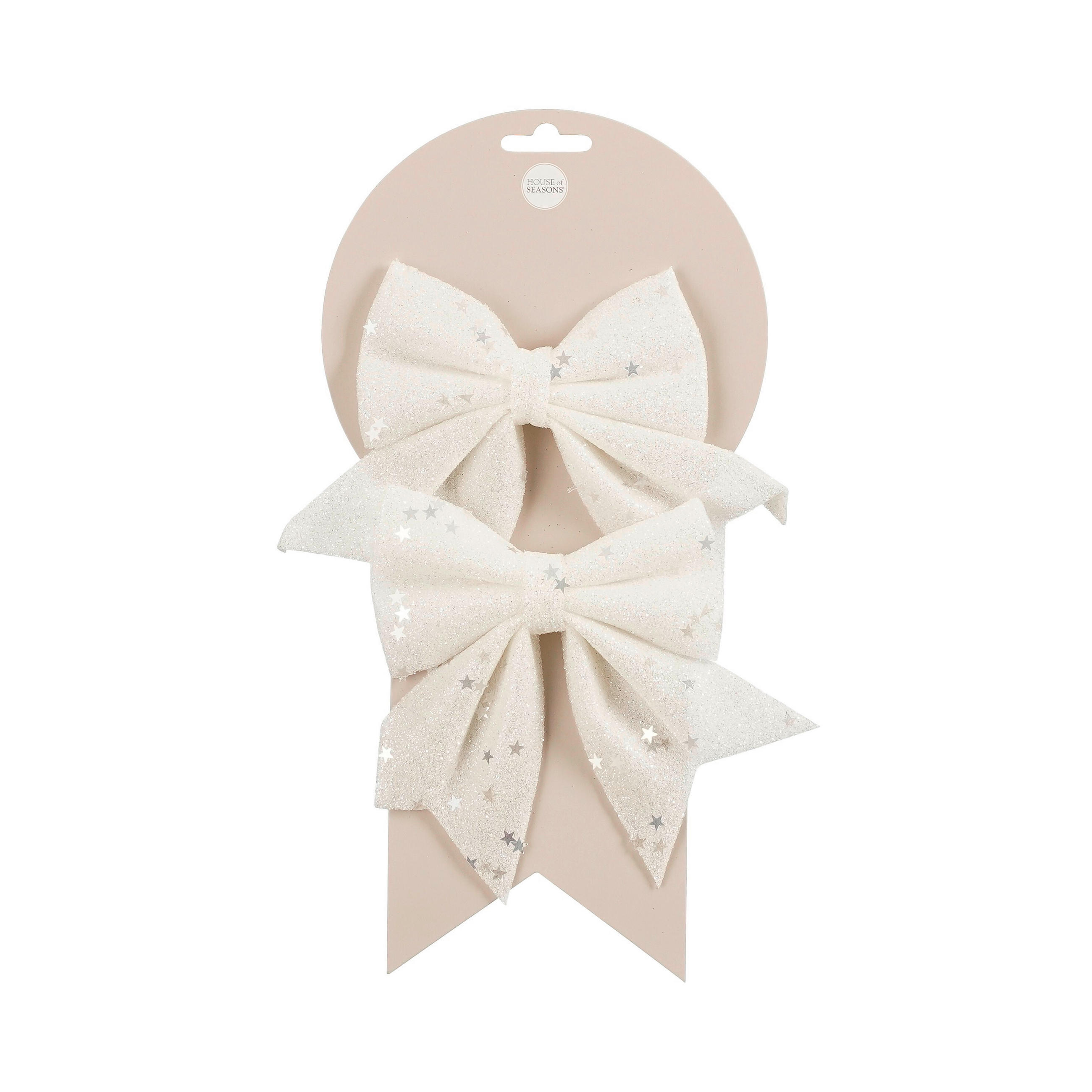 UKRASNA MAŠNA - bela, Osnovno, tekstil (12/0.5/13cm) - X-Mas