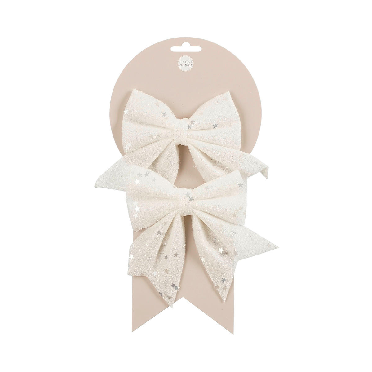 UKRASNA MAŠNA - bela, Osnovno, tekstil (12/0.5/13cm) - X-Mas