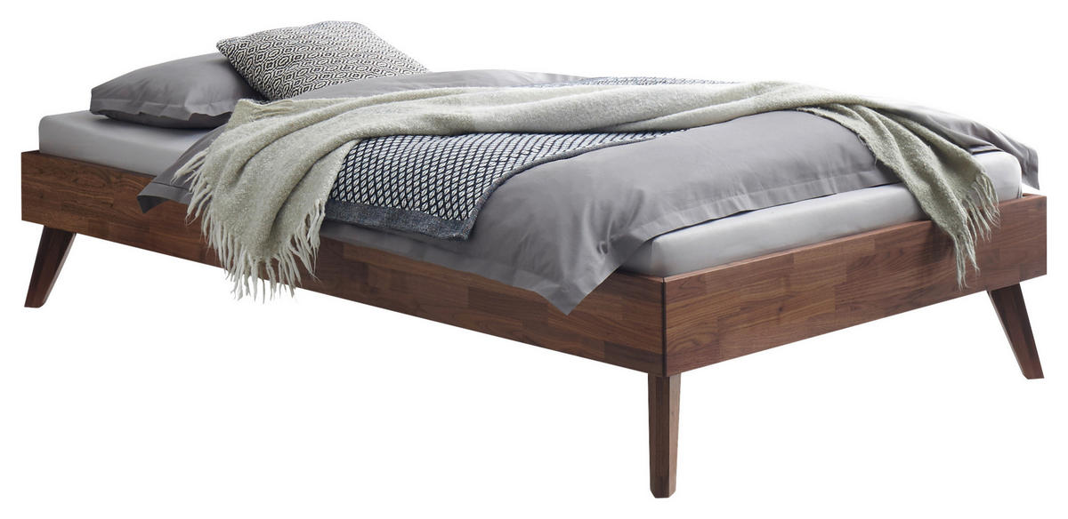 BETT 100/200 cm  in Nussbaumfarben  - Nussbaumfarben, KONVENTIONELL, Holz (100/200cm) - Hasena