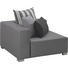 LOUNGEECKTEIL - Edelstahlfarben/Anthrazit, Design, Textil/Metall (110/65/110cm)