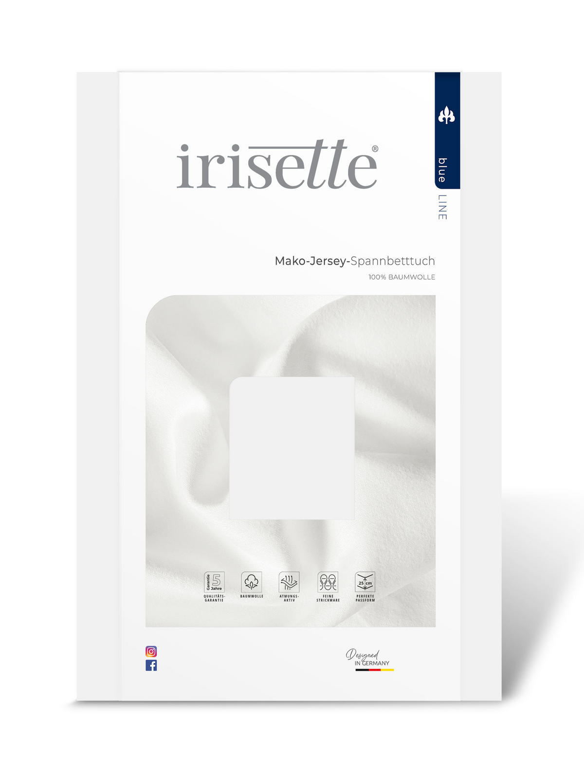 SPANNBETTTUCH Jersey 190/200 cm  - Weiß, KONVENTIONELL, Textil (190/200cm) - Irisette