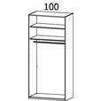 DREHTÜRENSCHRANK 101/197/60 cm 2-türig Weiß  - Weiß, Design, Glas/Holzwerkstoff (101/197/60cm) - Novel