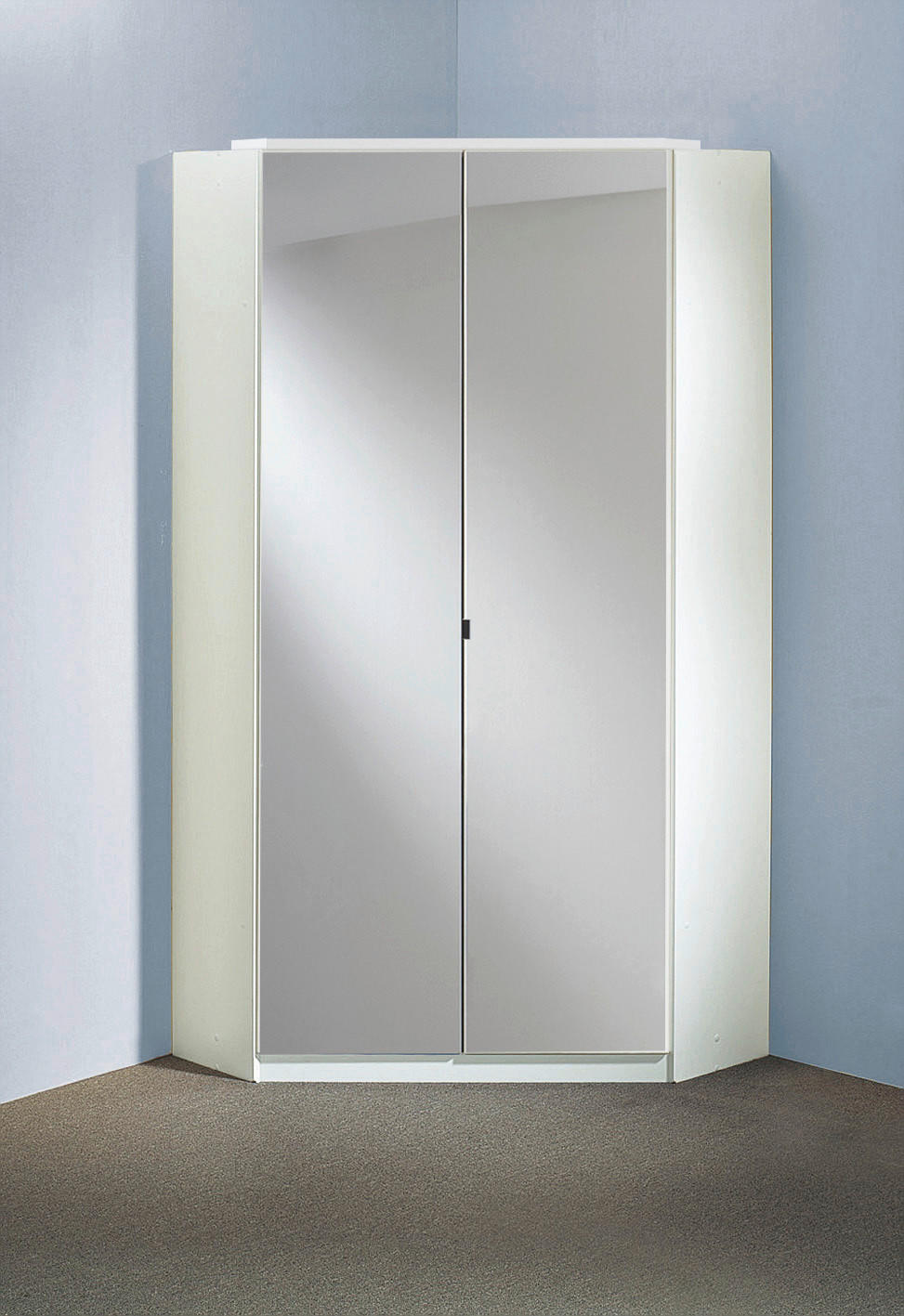 SAROKSZEKRÉNY ezüst, fehér, magasfényű fehér  - ezüst/króm, Basics, faalapú anyag (95/198/95cm) - MID.YOU