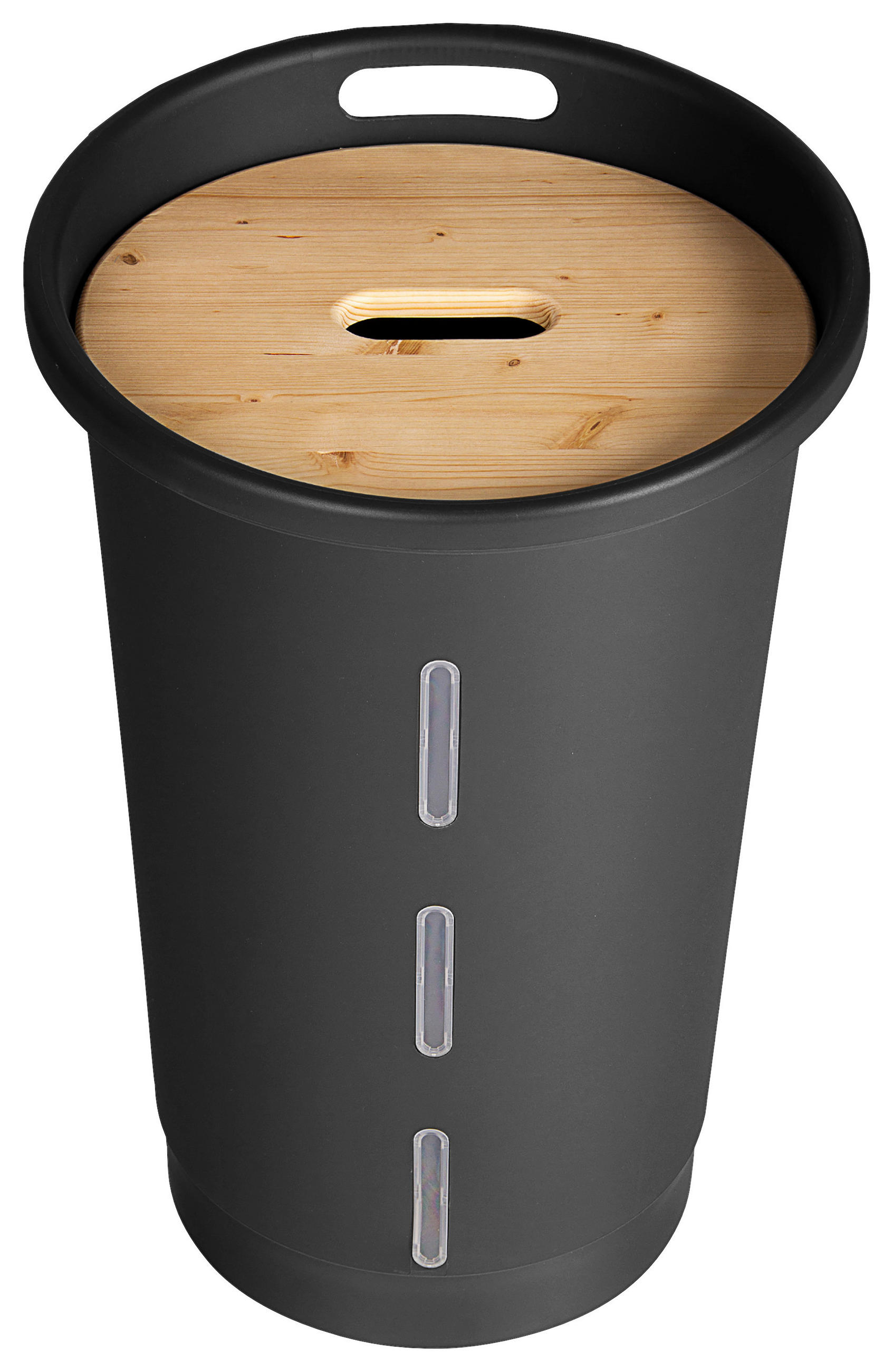 AUFBEWAHRUNGSBOX  - Anthrazit, Basics, Holz/Kunststoff (29,5/50,5/29,5cm) - Ambia Garden