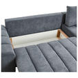 ECKSOFA Dunkelgrau Flachgewebe  - Dunkelgrau/Schwarz, KONVENTIONELL, Holz/Textil (275/180cm) - Carryhome