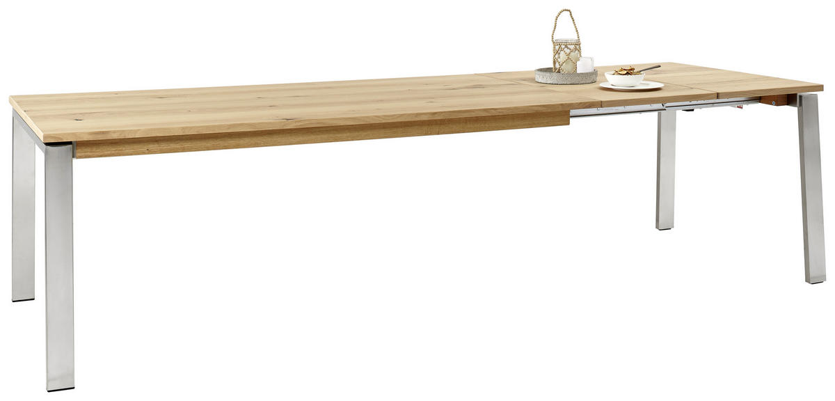 ESSTISCH in Holz, Metall, Holzwerkstoff 190/100/75 cm  - Edelstahlfarben/Eichefarben, Konventionell, Holz/Holzwerkstoff (190/100/75cm) - Venjakob