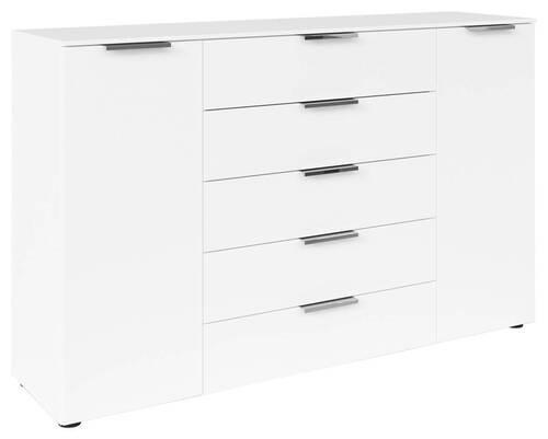 KOMÓD 160/100/42 cm  - króm/fekete, Modern, műanyag/faalapú anyag (160/100/42cm) - Rauch Möbel