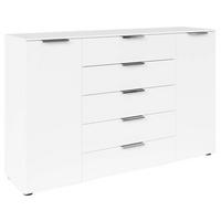 KOMÓD 160/100/42 cm  - króm/fekete, Modern, műanyag/faalapú anyag (160/100/42cm) - Rauch Möbel