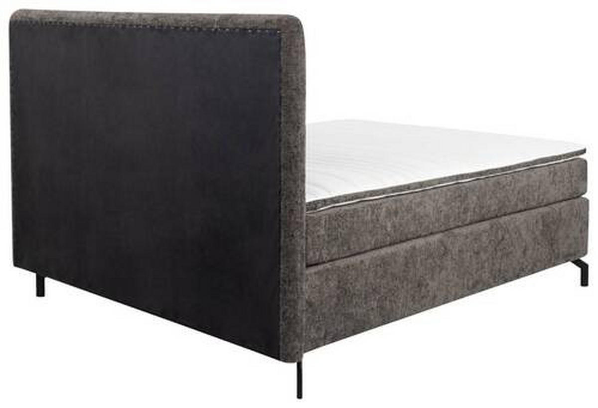 BOXSPRINGBETT 180/200 cm  in Braun  - Schwarz/Braun, Design, Textil/Metall (180/200cm) - Esposa