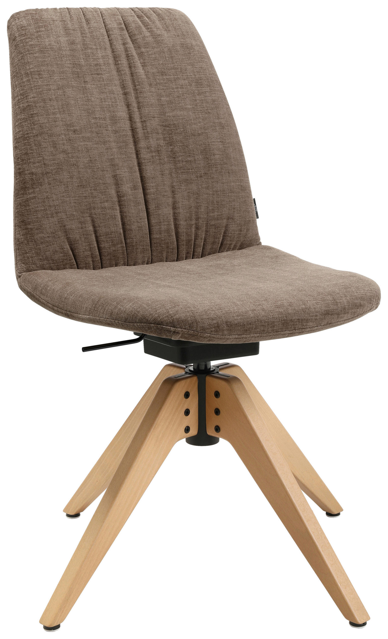 CHAISE  in Flachgewebe  - Eichefarben/Graubraun, Design, Holz/Textil (46/85-88/55cm) - Johann Jakob