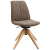 CHAISE  in Flachgewebe  - Eichefarben/Graubraun, Design, Holz/Textil (46/85-88/55cm) - Johann Jakob
