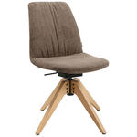 STUHL  in Flachgewebe Holz, Textil  - Eichefarben/Braun, Design, Holz/Textil (46/85-88/55cm) - Johann Jakob