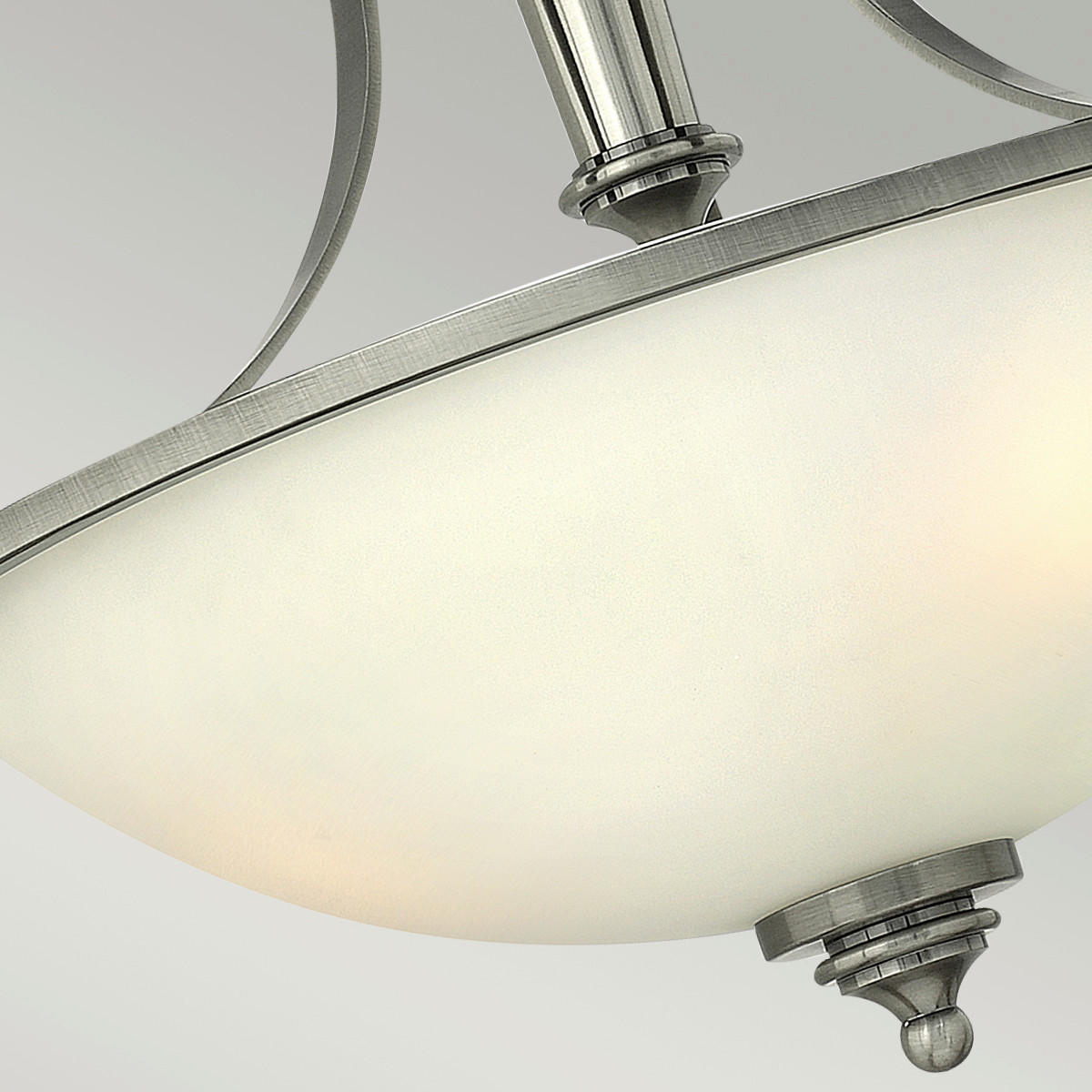 DECKENLEUCHTE  40.6/30.5 cm    - Nickelfarben, Romantik / Landhaus, Glas/Metall (40.6/30.5cm) - Elstead Lighting