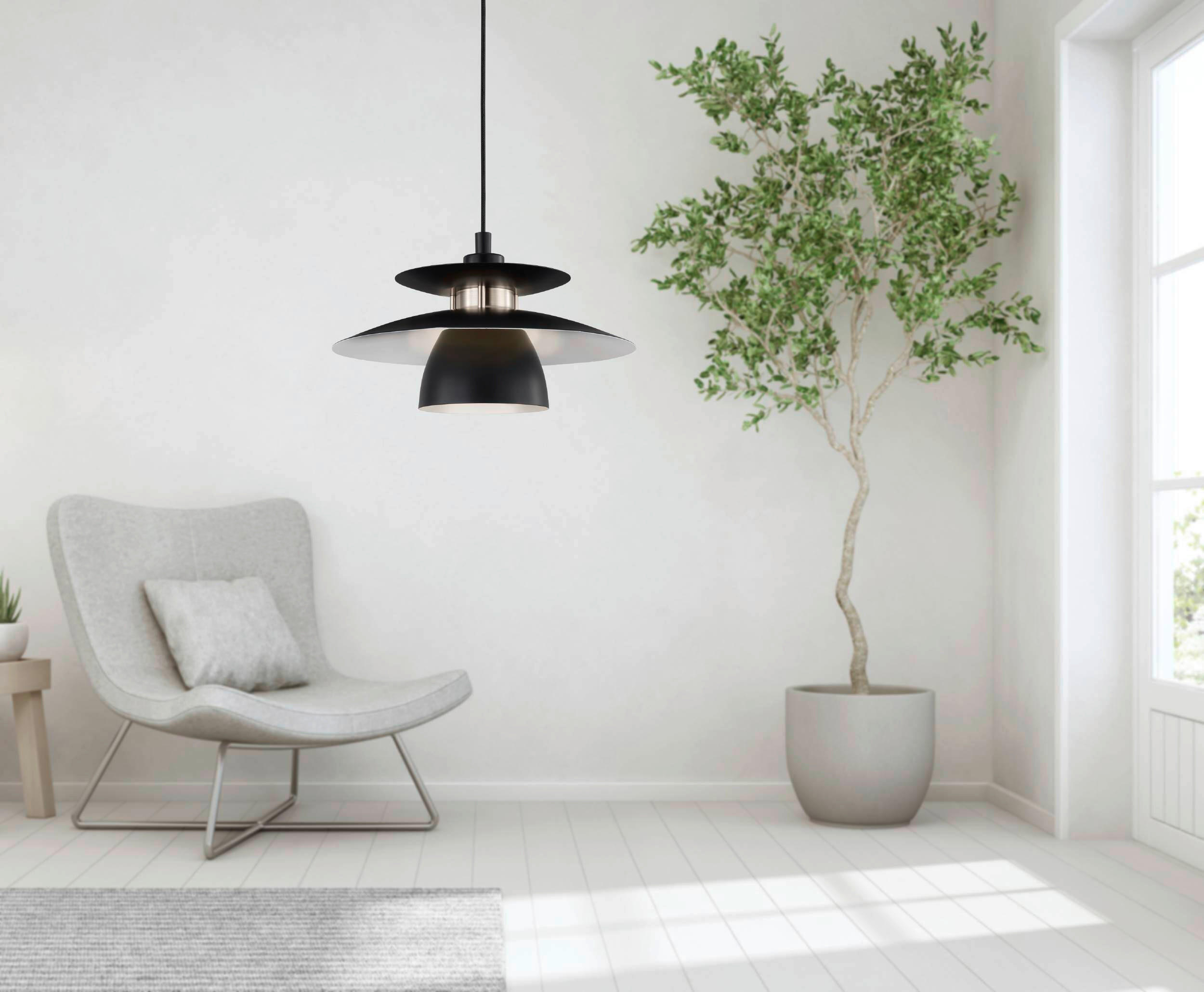 HÄNGELEUCHTE Brenda 32/150 cm   - Schwarz, Design, Metall (32/150cm) - Eglo