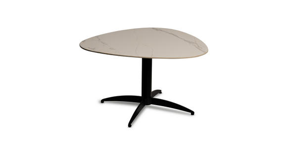 COUCHTISCH - Schwarz/Weiß, Design, Stein/Metall (75/75/40cm) - Xora