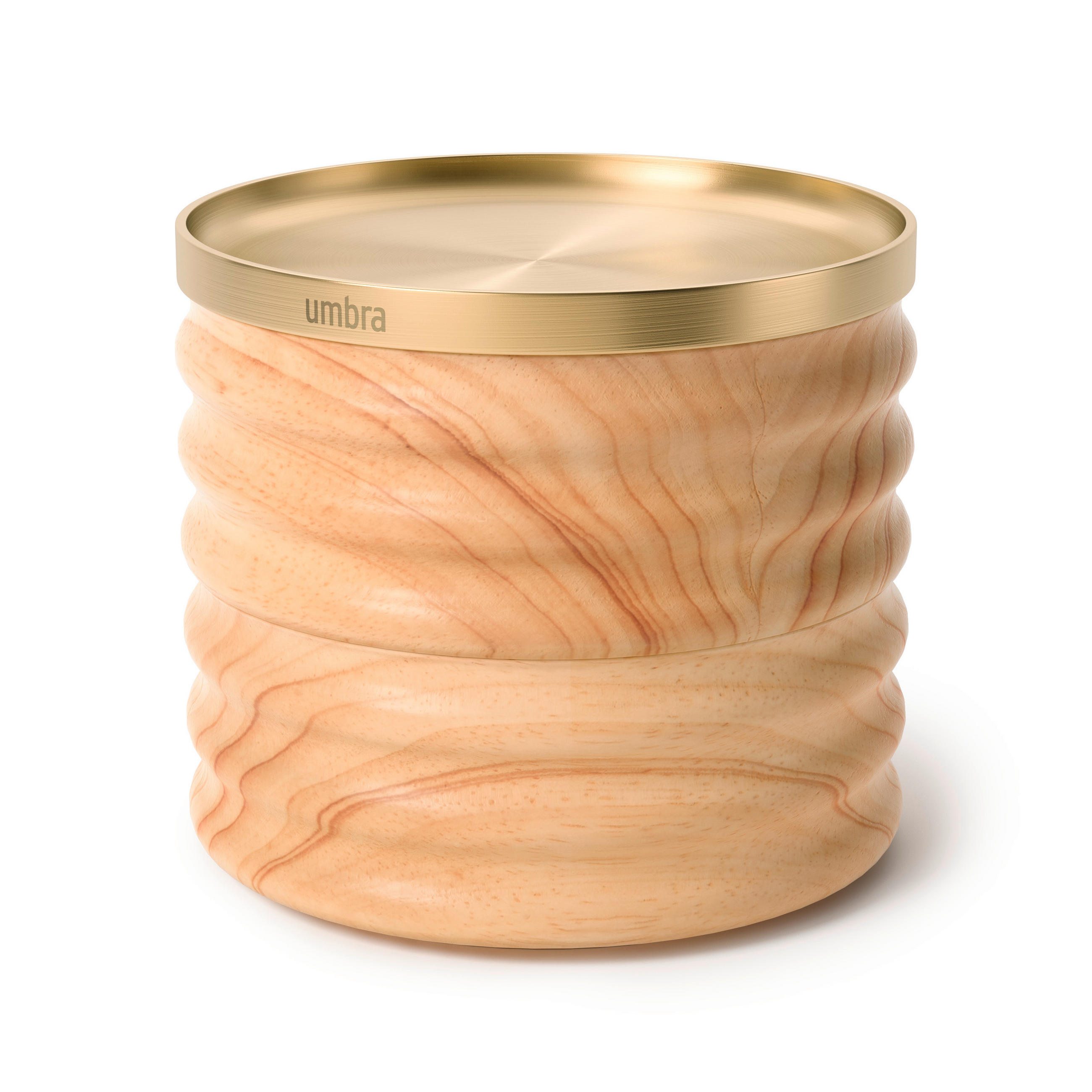 SCHMUCKSCHATULLE - Messingfarben/Kernbuche, KONVENTIONELL, Holz/Metall (12.7/11.7/12cm) - Umbra