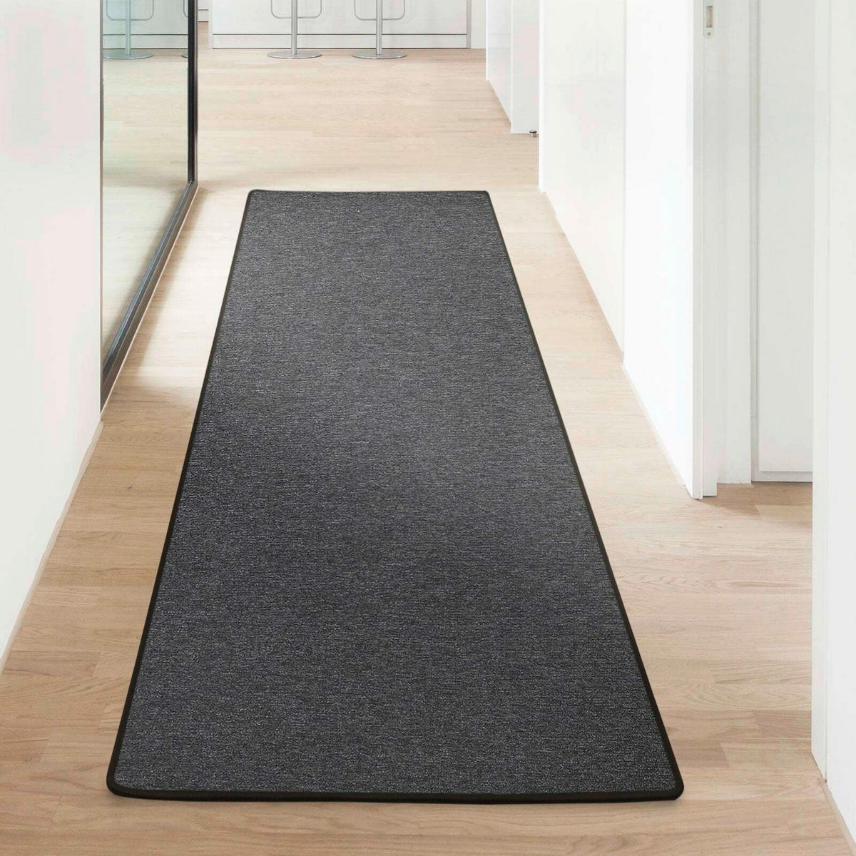LÄUFER 80/700 cm London Grau  - Grau, Basics, Kunststoff/Textil (80/700cm)