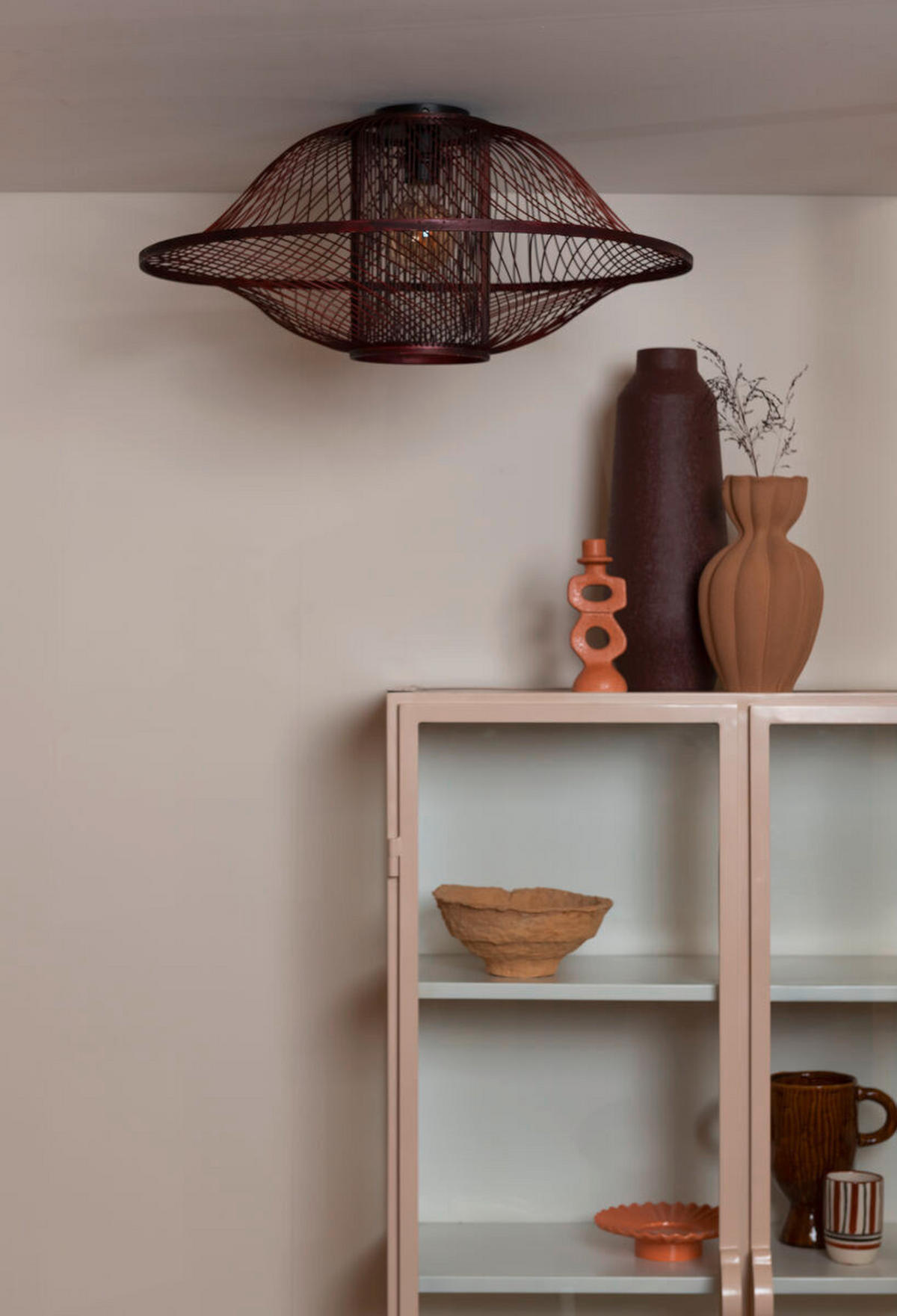 DECKENLEUCHTE  70/30 cm    - Rotbraun, Basics, Holz (70/30cm) - Good & Mojo