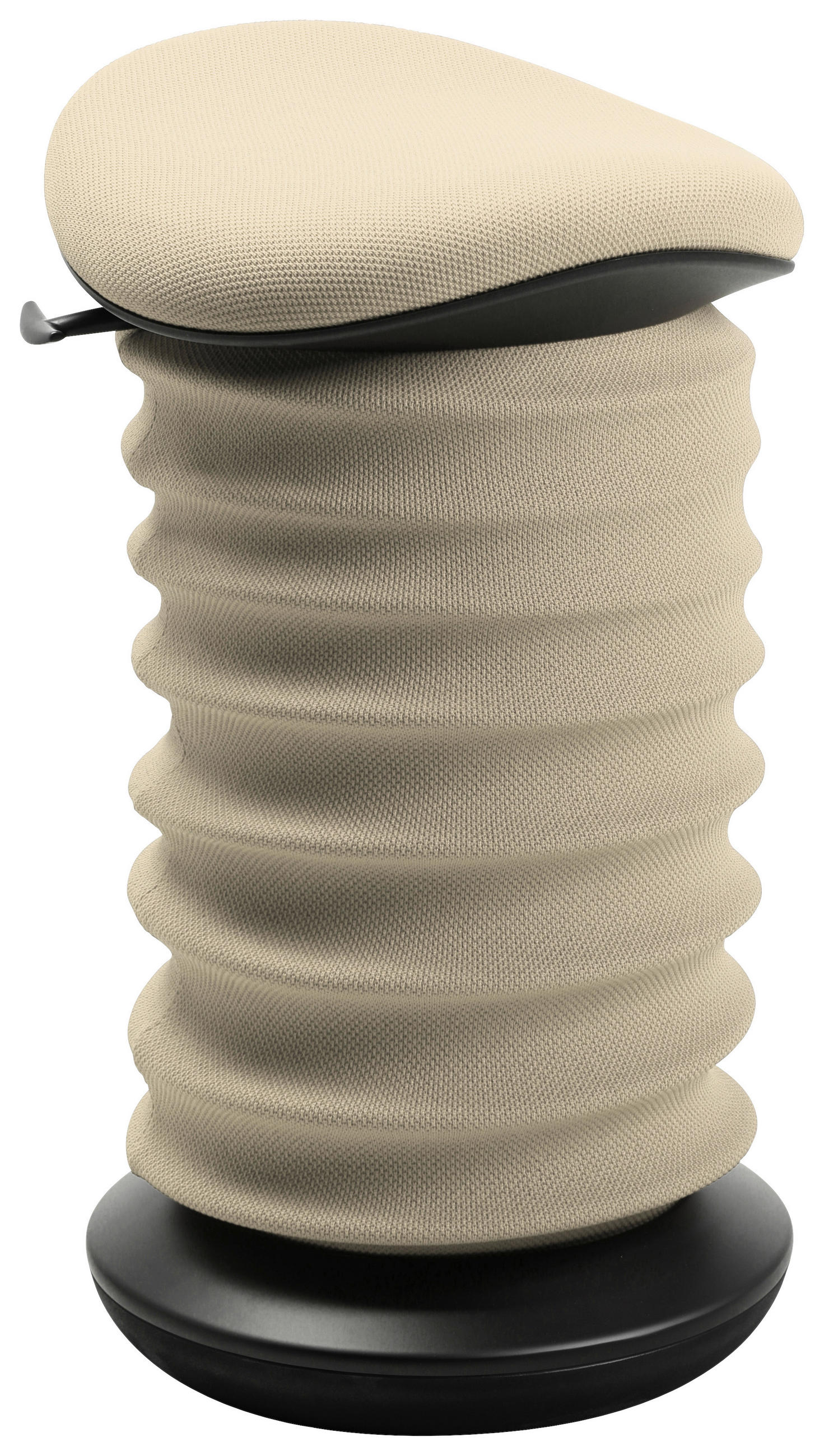 BÜROHOCKER Schwarz, Goldfarben  - Goldfarben/Schwarz, Design, Kunststoff/Textil (37,5/53-64/36cm) - Topstar