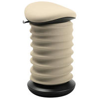 BÜROHOCKER Schwarz, Goldfarben  - Goldfarben/Schwarz, Design, Kunststoff/Textil (37,5/53-64/36cm) - Topstar