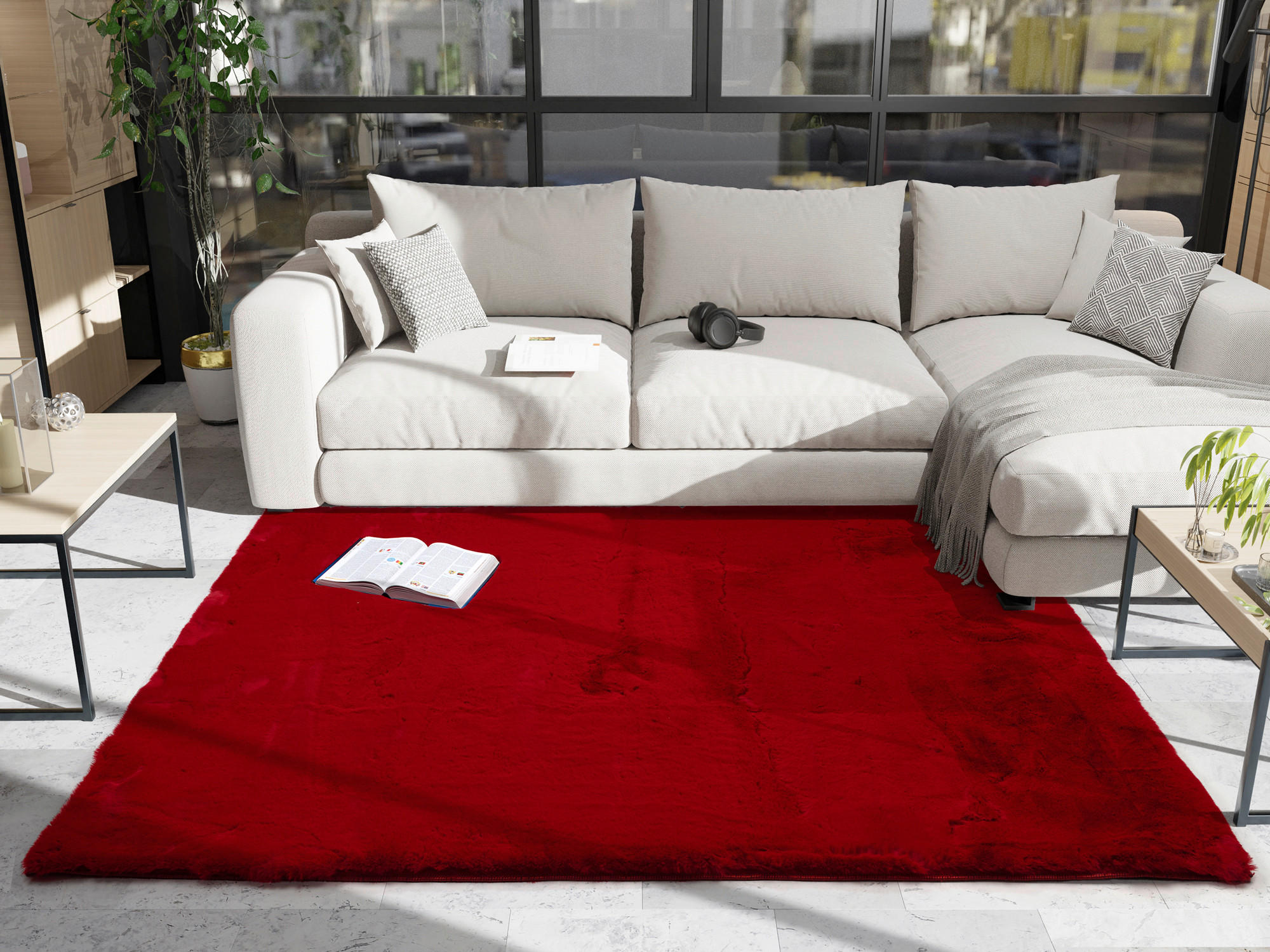 HOCHFLORTEPPICH 67/130 cm Silky Haven Rot  - Rot, Basics, Textil (67/130cm)