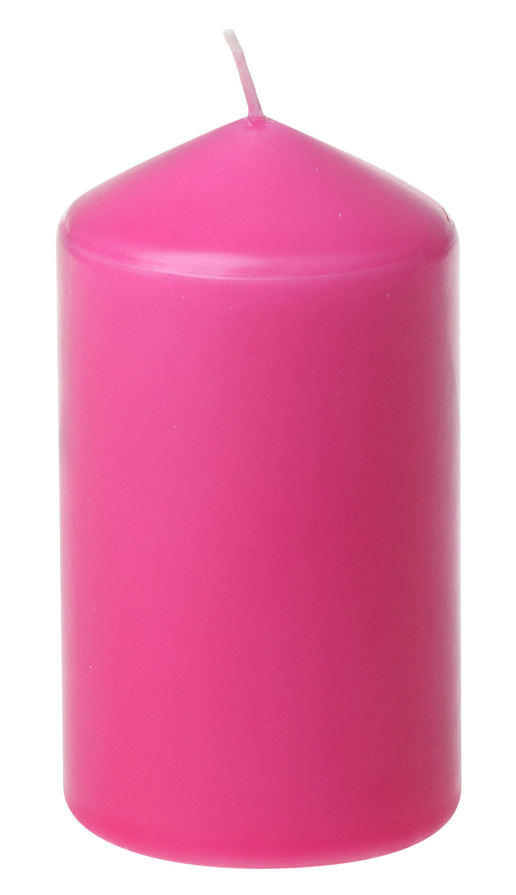 VÁLCOVÁ SVÍČKA - pink, Basics (5,7/10cm) - Steinhart