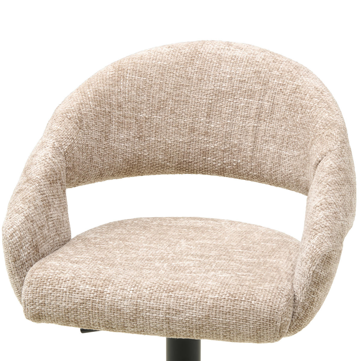 BAROVÁ STOLIČKA, čierna, béžová - čierna/béžová, Konventionell, kov/textil (56,5/87-112/57,5cm) - Livetastic