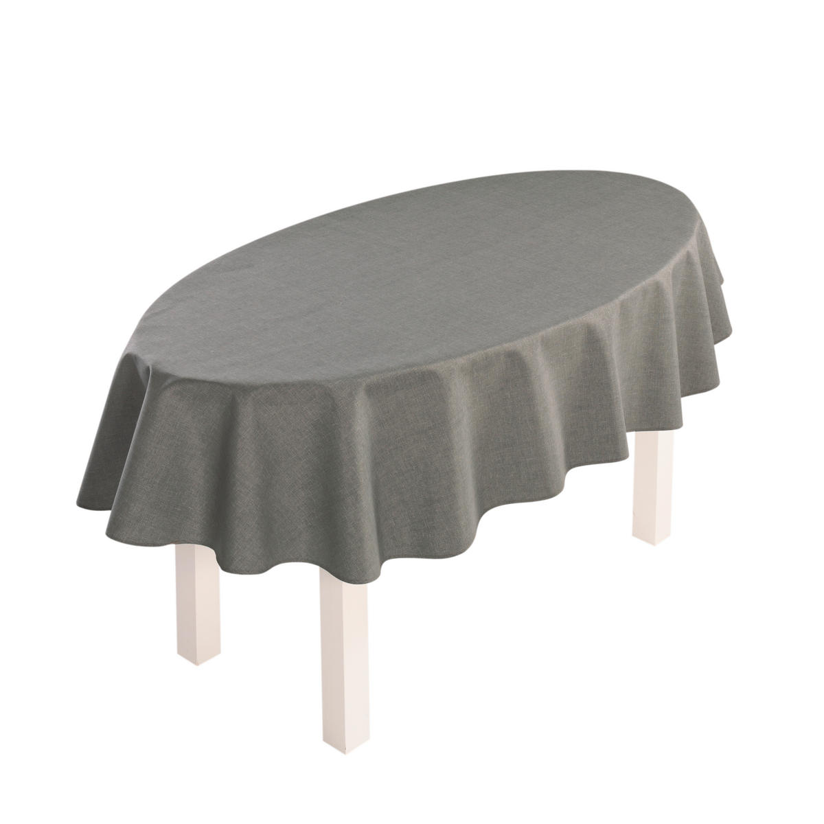 TISCHDECKE OSLO Textil Grau 140/190 cm  - Grau, Basics, Textil (140/190cm) - Peyer Syntex