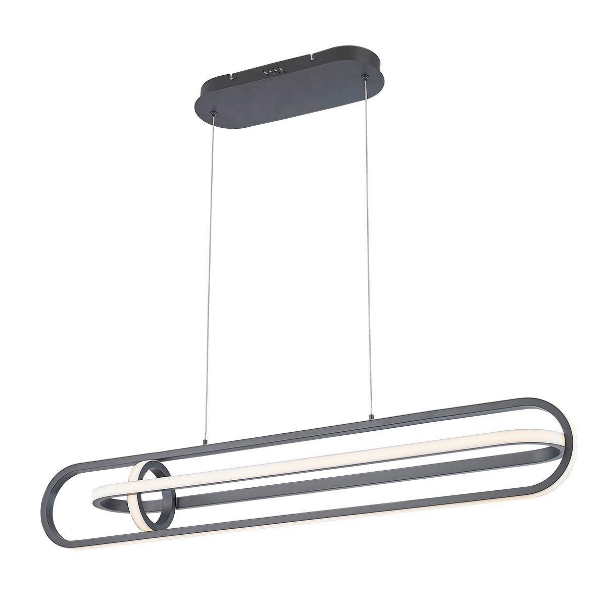 LED-HÄNGELEUCHTE 107,1/44,9/16,7 cm    - Schwarz, Design, Kunststoff/Metall (107,1/44,9/16,7cm) - Elstead Lighting