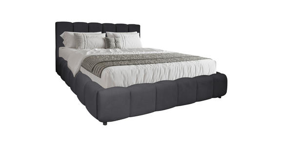 POLSTERBETT Lattenrost, Bettkasten Schwarz 180/200 cm  - Schwarz, KONVENTIONELL, Holz/Kunststoff (180/200cm) - Carryhome