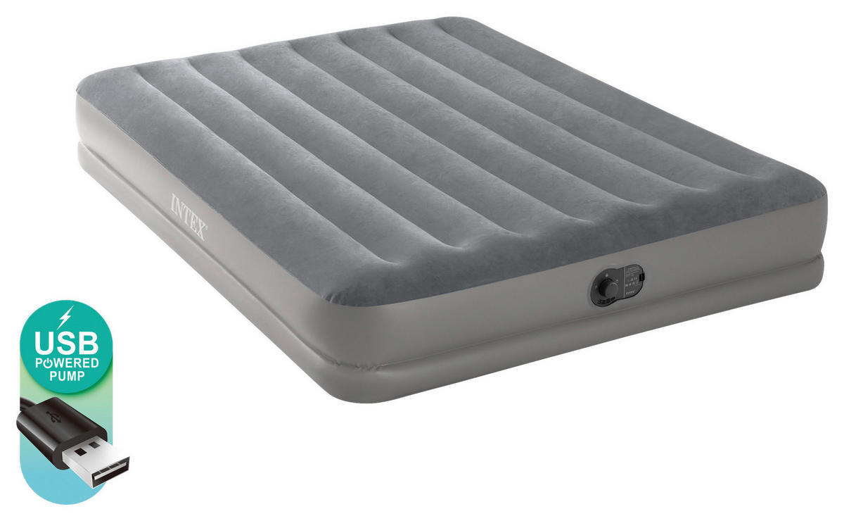 LUFTBETT  - Dunkelgrau/Grau, Basics, Kunststoff (152/203cm)