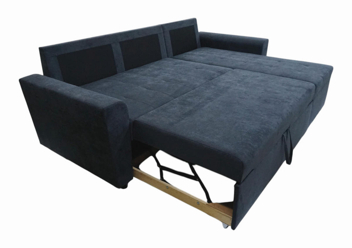 ECKSOFA TERMOLI Anthrazit Jacquard  - Anthrazit/Schwarz, Design, Kunststoff/Textil (231/155cm) - MID.YOU