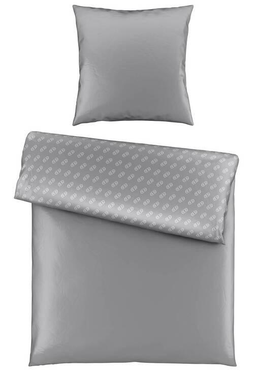 BETTWÄSCHESET Satin 160/210 cm  65 cm/100 cm  - Grau, Basics, Textil (160/210cm) - Dieter Knoll