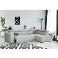 ECKSOFA Grau Struktur  - Schwarz/Grau, Design, Kunststoff/Textil (284/205cm) - Xora