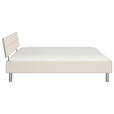 BETT 140/200 cm  in Champagner  - Champagner/Alufarben, Design, Holzwerkstoff/Metall (140/200cm) - Carryhome