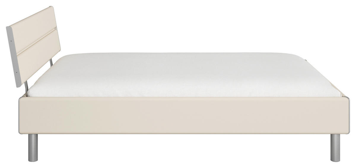 BETT 140/200 cm  in Champagner  - Champagner/Alufarben, Design, Metall (140/200cm) - Carryhome